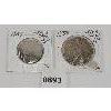 Image 1 : LOT OF 2 - 1854 & 1857 CDN PENNY & HALF PENNY