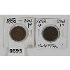 Image 2 : LOT OF 2 - 1888 & 1893 CDN BIG PENNIES