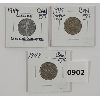 Image 1 : LOT OF 3 - 1944, 1947 & 1948 CDN 5 CENT PCS - INCL MAPLE LEAF