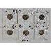 Image 1 : LOT OF 6 - CDN 10 CENT PCS - INCL 1907, 1910 & 1913, ETC. 