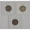 Image 1 : LOT OF 3 - 1908, 1919 & 1931 CDN SILVER 25 CENT PCS
