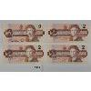 Image 1 : LOT OF 4 - 1986 CDN UNCIRCULATED $2 BANKNOTES - SEQUENTIAL