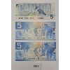 Image 2 : LOT OF 3 - 1986 & 2002 CDN $5 BANKNOTES