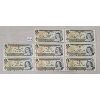 Image 1 : LOT OF 8 - 1973 CDN $1 BANKNOTES - SEQUENTIAL SETS