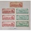 Image 2 : LOT OF 7 - 1954 CDN $1 & $2 BANKNOTES - INCL SEQUENTIAL & A REPLACEMENT BILL (?)