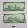 Image 2 : LOT OF 2 - 1967 CDN $1 BANKNOTES - SEQUENTIAL