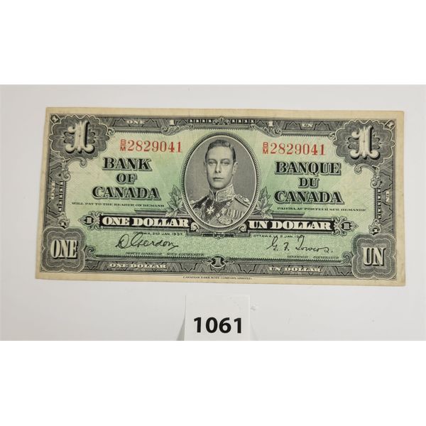 1937 CDN $1 BANKNOTE