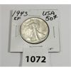 Image 1 : 1943-EF U.S. WALKING LIBERTY 50 CENT PC
