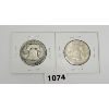 Image 2 : LOT OF 2 - 1952-D & 1954-D U.S. FRANKLIN 50 CENT SILVER PCS
