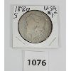 Image 2 : 1880 U.S. MORGAN SILVER DOLLAR