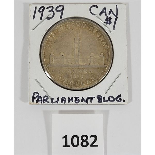 1939 CDN SILVER DOLLAR - PARLIAMENT BUILDINGS