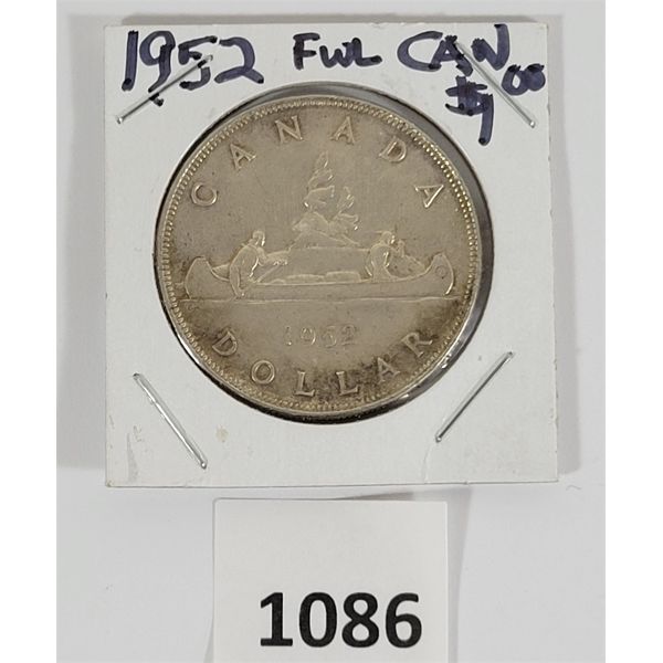 1952 FWL CDN SILVER DOLLAR