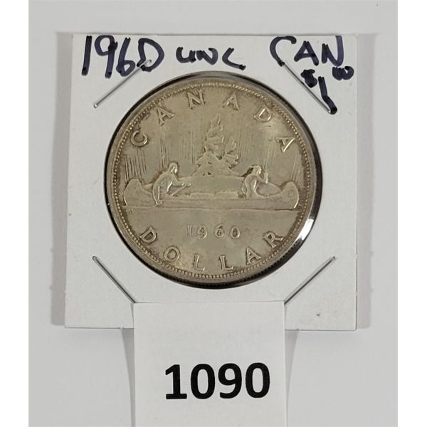 1960 CDN UNCIRCULATED SILVER DOLLAR