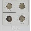 Image 2 : LOT OF 4 - 1952, 1956, 1957 & 1958 CDN 25 CENT PCS