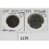 LOT OF 2 - 1852 BANK OF UPPER CANADA PENNY & HALF PENNY