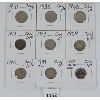 Image 1 : LOT OF 9 - CDN 5 & 10 CENT PCS - INCL 1931, 1935 & 1948, ETC.