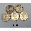 Image 2 : LOT OF 5 - 1913, 1917, 1957, 1965 & 1966 CDN SILVER 50 CENT PCS