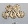Image 2 : LOT OF 5 - 1907, 1908 & 1918 CDN SILVER 50 CENT PCS