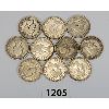 Image 2 : LOT OF 10 - 1943-1959 CDN SILVER  25 CENT PCS