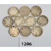 Image 1 : LOT OF 10 - 1902-1936 CDN SILVER  25 CENT PCS