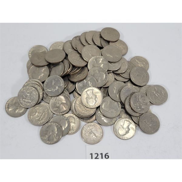 QTY OF U.S. 25 CENT PCS - INCL 1968 