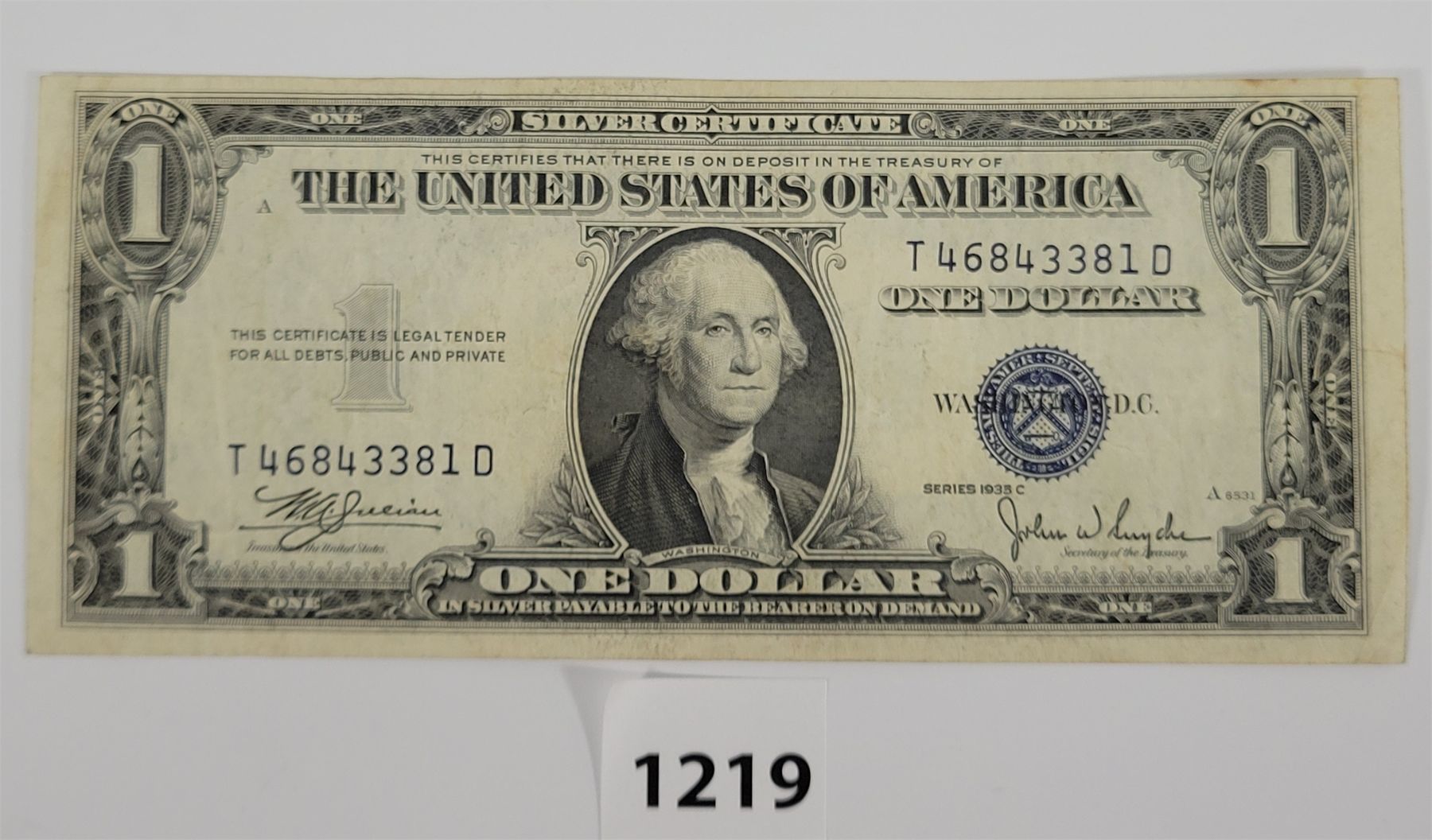 1935 USA $1 SILVER CERTIFICATE
