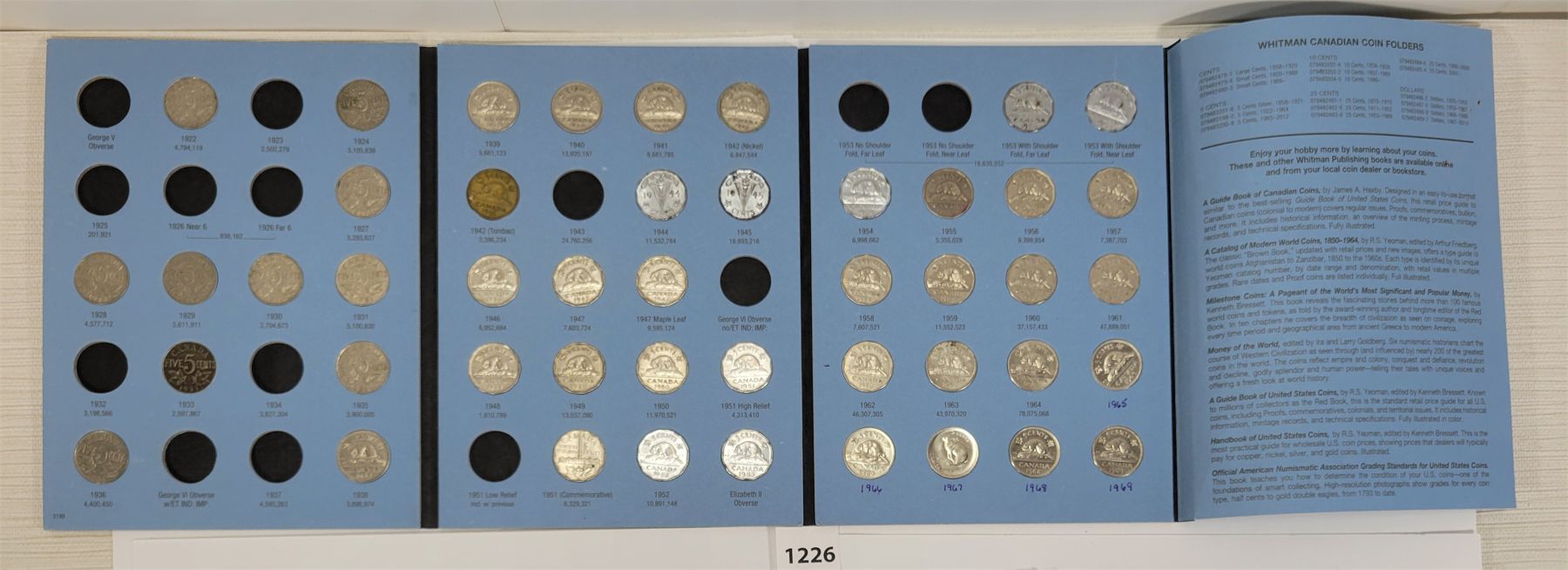 LOT OF 3 - CDN COIN COLLECTION BOOKLETS FOR 1 CENT & 5 CET COINS