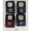 Image 1 : LOT OF 4 - 1970, 1974 & 1975 CDN SILVER DOLLARS