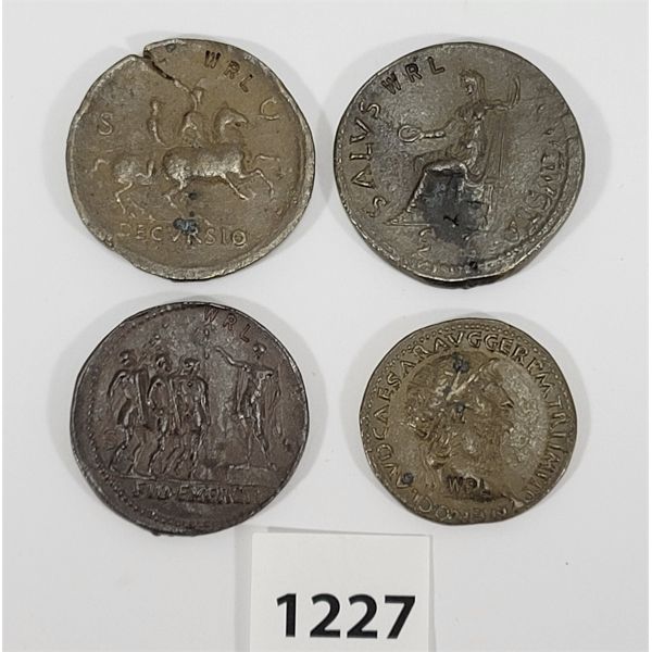 LOT OF 4 - ROMAN REPRODUCTION COINS