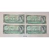 Image 1 : LOT OF 4 - 1867-1967 CDN $1 BANKNOTES - NO SERIAL NUMBERS