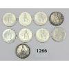 Image 1 : LOT OF 9 - CDN 50 CENT SILVER PCS