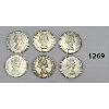 Image 2 : LOT OF 6 - CDN 50 CENT SILVER PCS - INCL 1958 & 1966, ETC. 