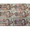 Image 2 : LOT OF 13 - CDN $2 BANKNOTES