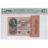 Image 1 : [Top Pop] Germany, 1922 (ND 1923), 1 Milliarde Mark on 1000 Mark. 14AD011209. PMG 67EPQ.