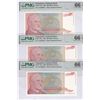 Image 1 : Yugoslavia, 1993, 500 Billion Dinara, Consecutive of 3, AA4260370 -72,  All PMG 66EPQ.