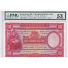 Image 1 : Hong Kong, HK& Shanghai Banking Corp., 1952, 100 Dollars, F500151. PMG 53 . Scarce Key Date in AU co