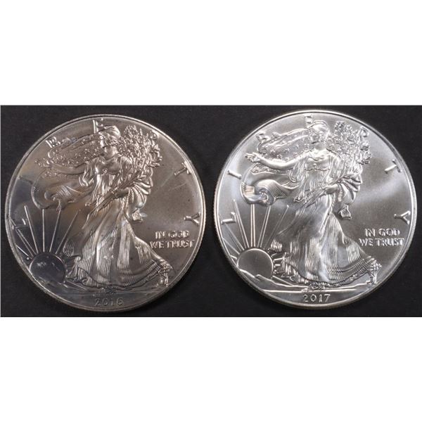 2016 & 2017 AMERICAN SILVER EAGLES