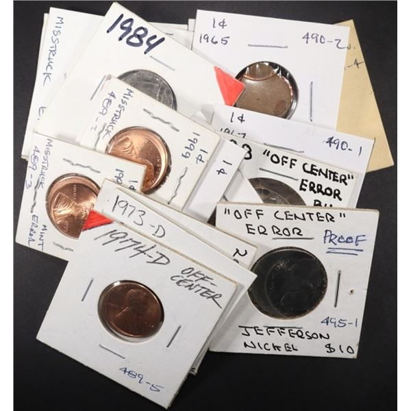 (16) MISC MINT ERROR TYPE COINS