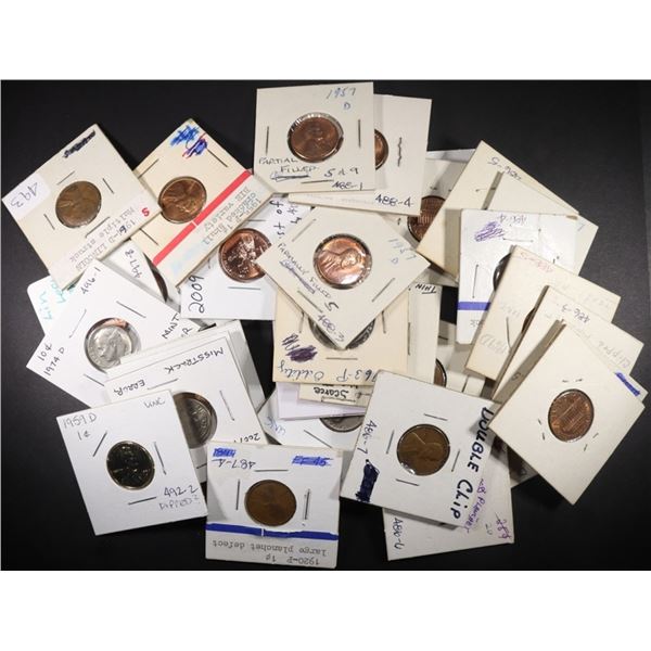 (32) MISC MINT ERROR TYPE COINS