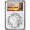 Image 1 : 2014 Tanzania 1000 Shillings Serengeti Lion Big 5 HR Silver Coin NGC PF70 Ultra Cameo