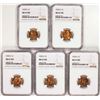 Image 1 : Lot of (5) 1939-S Lincoln Wheat Cent Coins NGC MS67RD