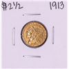 Image 1 : 1913 $2 1/2 Indian Head Quarter Eagle Gold Coin