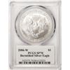 Image 2 : 2006-W $1 Burnished American Silver Eagle Coin PCGS SP70 Edmund C. Moy Signature