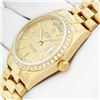 Image 8 : Rolex Mens 18K Yellow Gold Champagne Index Diamond Day Date President Wristwatch