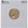 Image 1 : 1911 $2 1/2 Indian Head Quarter Eagle Gold Coin