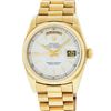 Image 2 : Rolex Men's 18K Yellow Gold Silver Index Day Date President Wristwatch