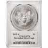 Image 2 : 2012-W $1 Burnished American Silver Eagle Coin PCGS SP70 Edmund C. Moy Signature