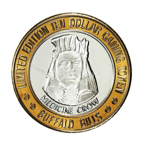 .999 Silver Buffalo Bills Resort & Casino Primm, NV $10 Limited Edition Gaming Token