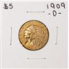Image 1 : 1909-D $5 Indian Head Half Eagle Gold Coin