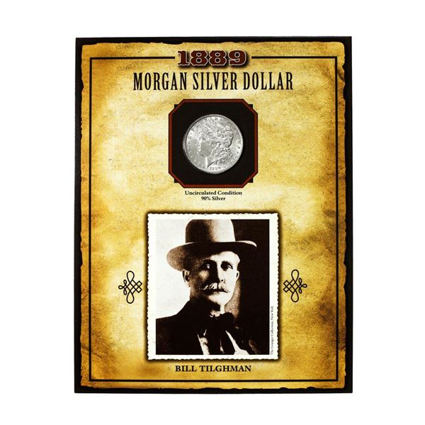 1889 $1 Morgan Silver Dollar Coin Bill Tilghman Legends of the Wild West
